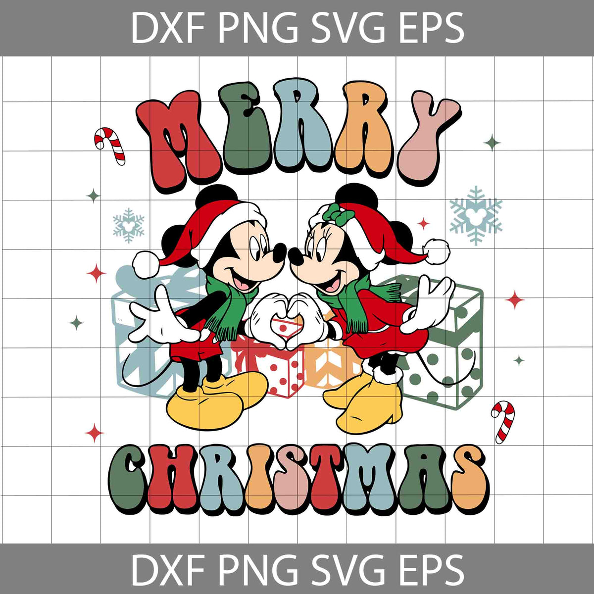 Mickey Mouse Svg, Mouse Svg, Minnie Mouse Christmas Svg, Merry