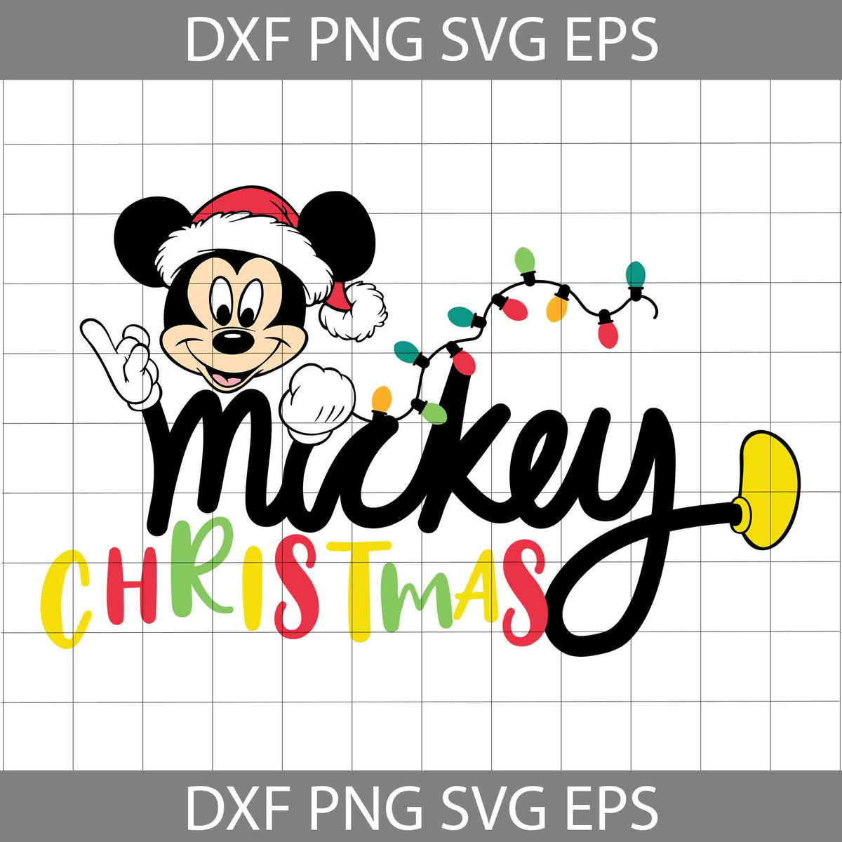 Mickey Christmas Svg, Mouse Christmas Svg, Merry Christmas Svg, Cartoon