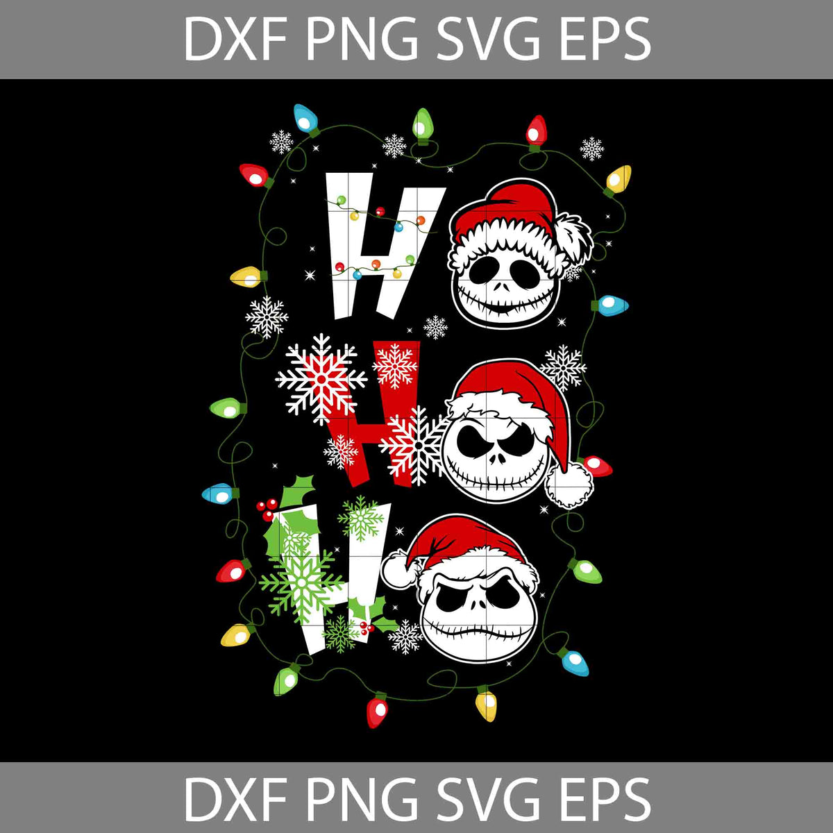 Ho Ho Ho Jack skellington santa claus SVG, Jack skellington