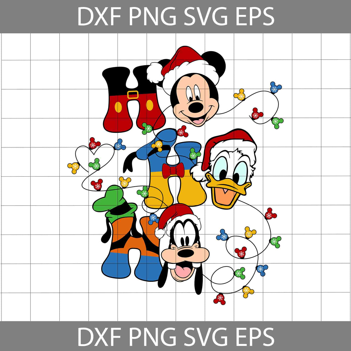 Mickey Mouse Svg, Ho Ho Ho Christmas Svg, Mouse And Friends svg