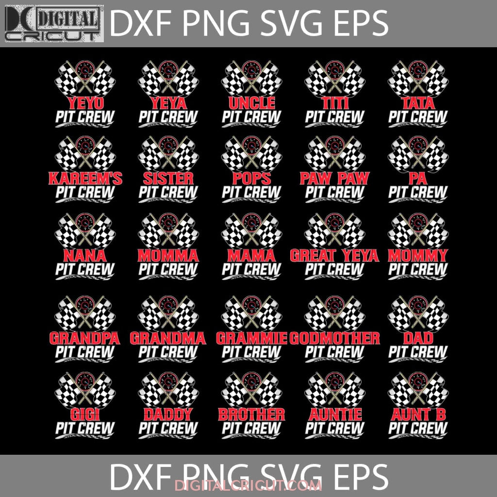 Mommy Pit Crew SVg, Daddy Pit Crew Svg, Sister Pit Crew Svg