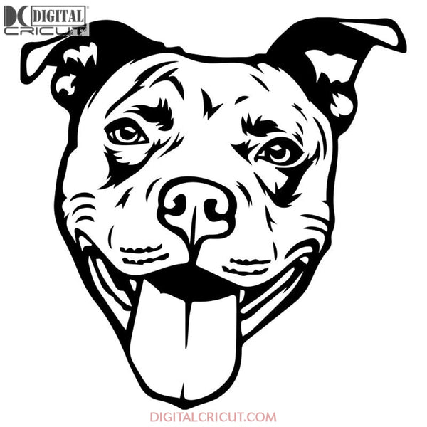 American Pit Bull Svg Files For Silhouette Cricut Dxf Eps Png Instant Download