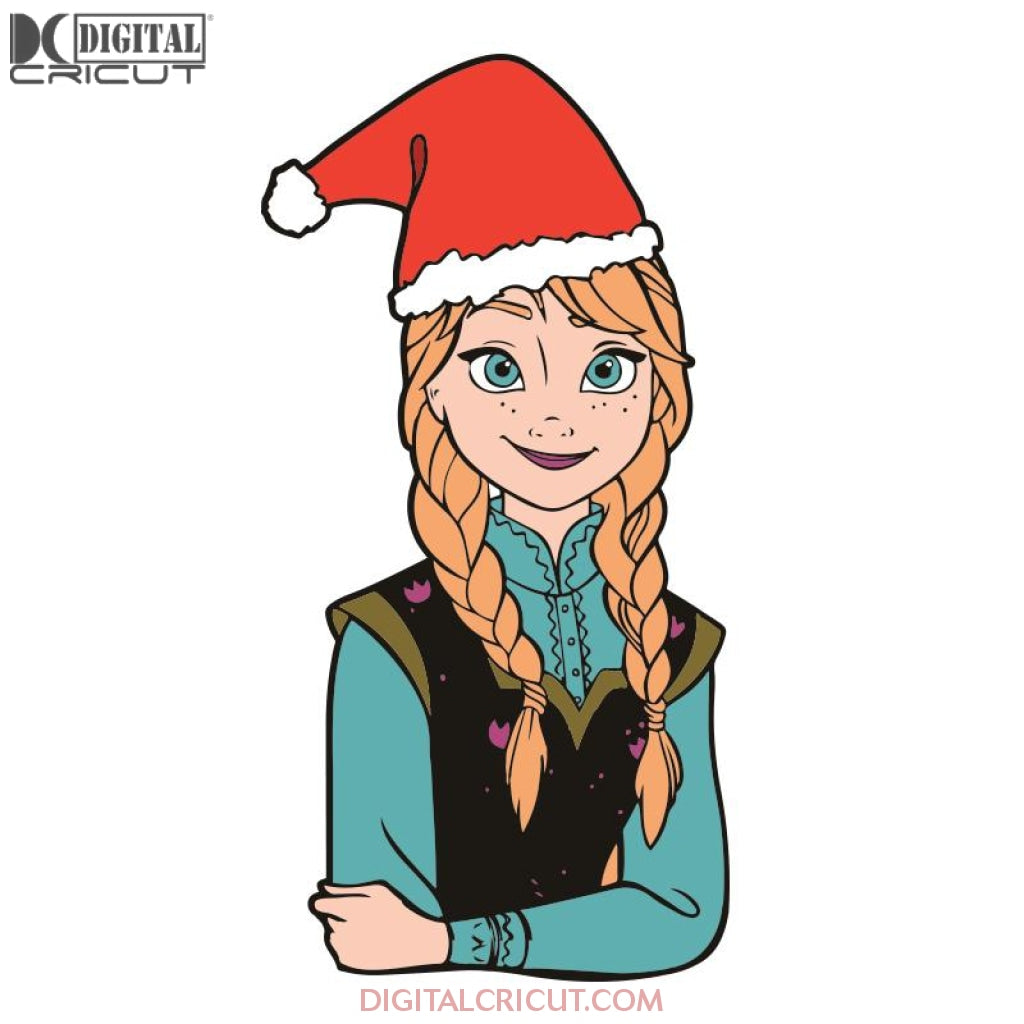 Anna Christmas Svg, Anna Svg, Frozen Svg, Cricut File, Clipart