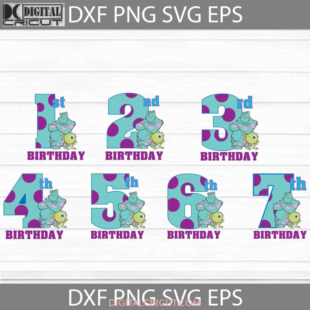 monsters inc svg free Bundle Birthday Svg, Mike Sully Birthday Svg, Monster University Svg, – Digitalcricut