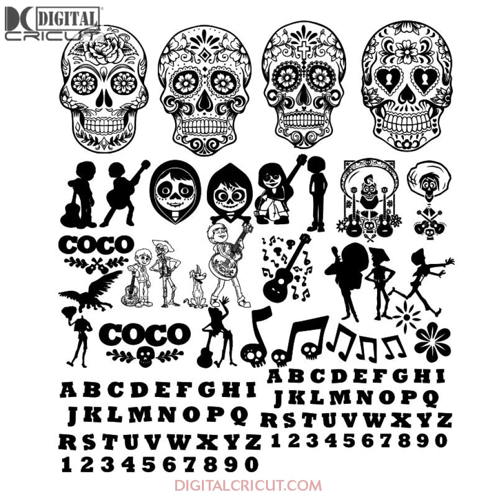 Sugar Skull Svg, Sugar Skulls Svg