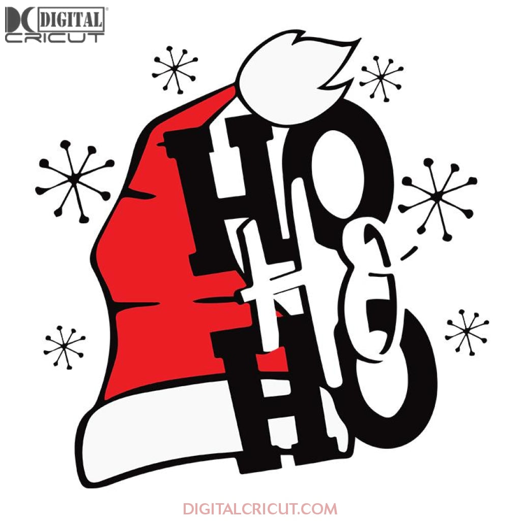 Ho Ho Ho Svg, Christmas Svg, Christmas T Shirt Svg, Chriatmas Clipart,  Santa Svg, silhouette svg files