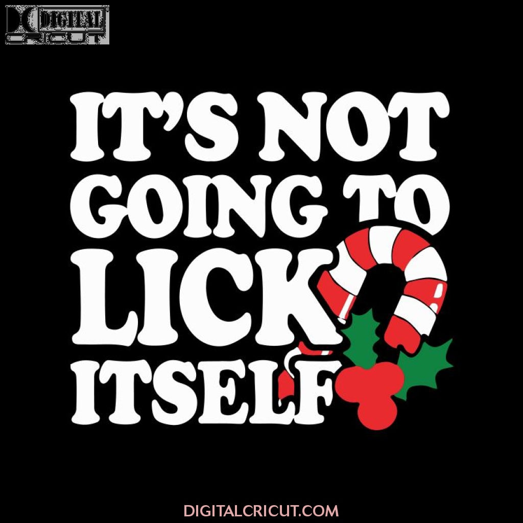 It's Not Gonna Lick Itself Candy Cane Slim Can Coolie (Red) 