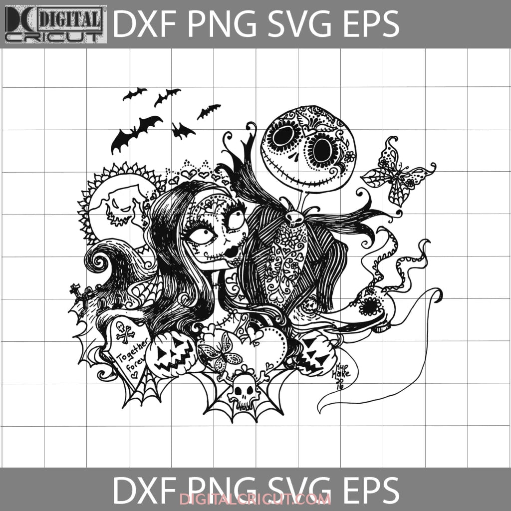 Jack skellington And Sally Mandala Svg Tim Burton Svg Halloween Couple Svg Halloween Svg Halloween Gift Svg Cricut File Clipart Svg Png Eps