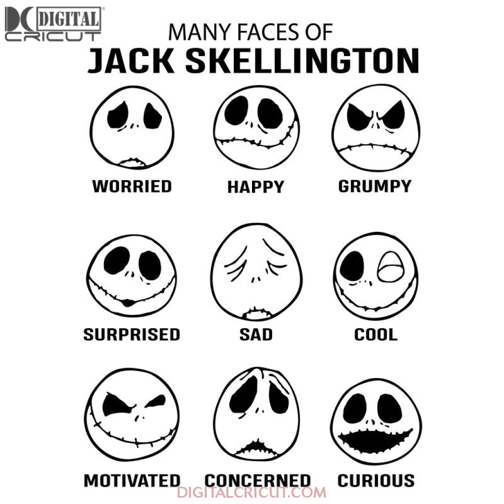 jack skellington drawing face