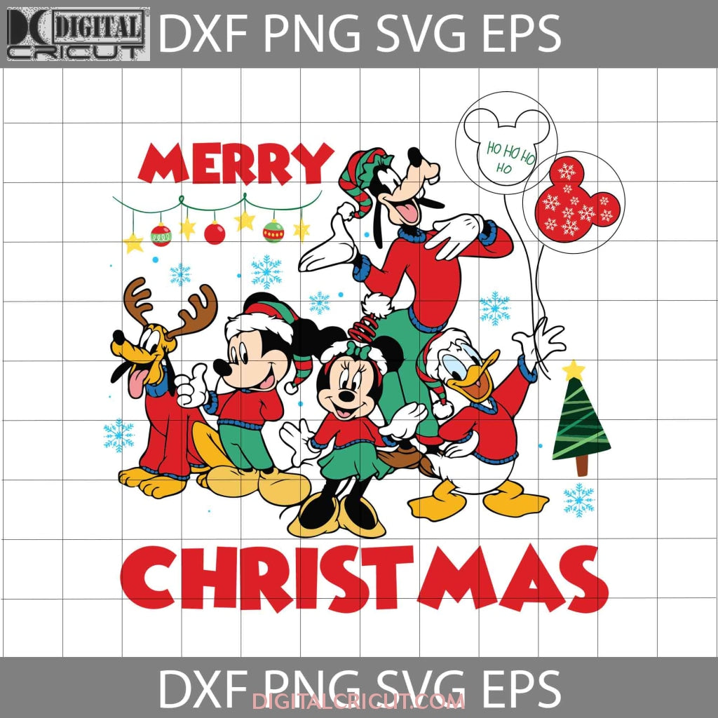 Merry Christmas Svg, Mouse And Friends Svg, Christmas Svg, Gift Svg