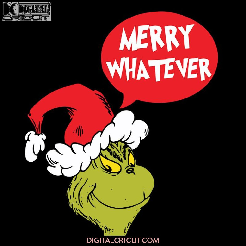 Merry Whatever! - Christmas Grinch  Sticker for Sale by SmokeyxDesigns