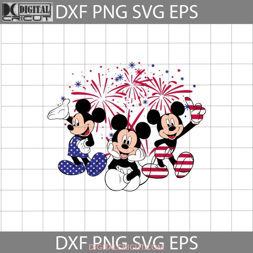 Mickey America Flag Heart SVG, 4th of July SVG, Heart Sign