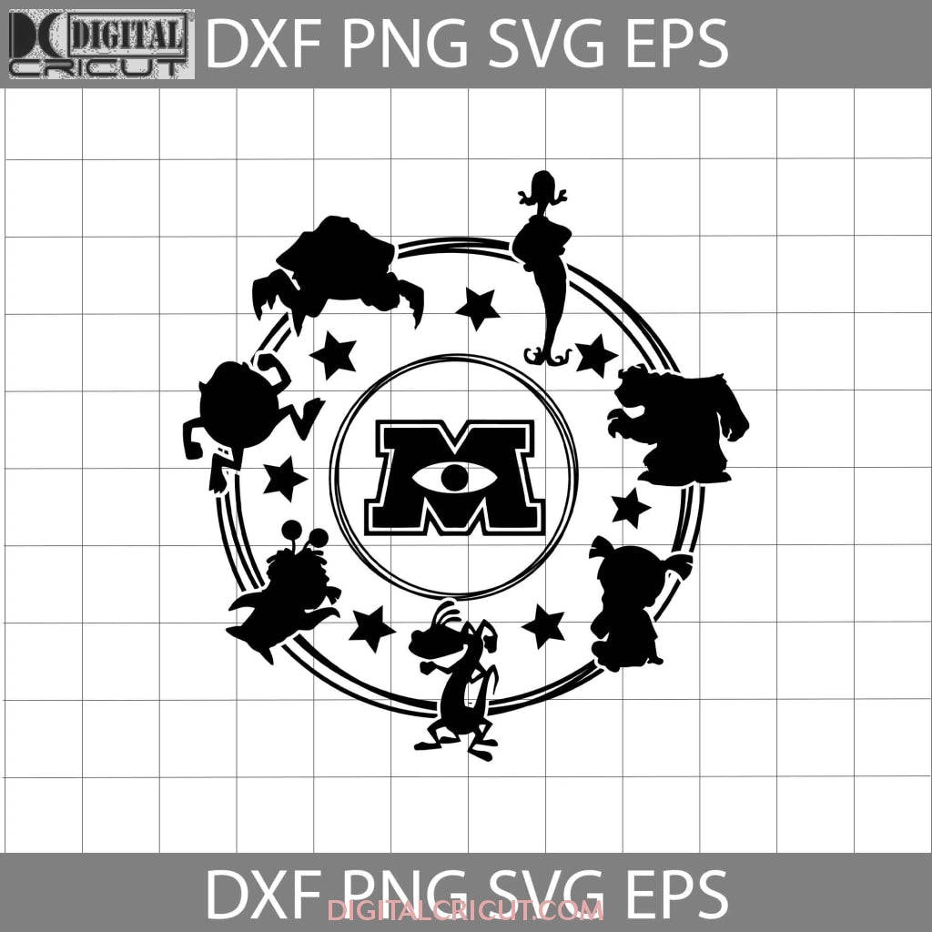 Monsters Inc Svg, Monster University Svg, Cartoon Svg, Cricut File, Clipart, Svg, Png, Eps, Dxf