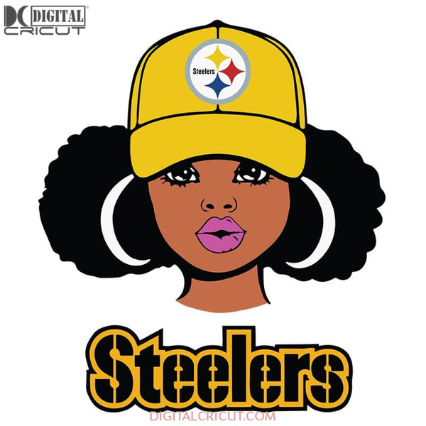 Pittsburgh Steelers Black Girl Love Svg, Cricut File, NFL Svg, Sport Svg, Football Svg, Love Svg, Black Woman Svg, Clipart, Svg, Png, Eps, Dxf