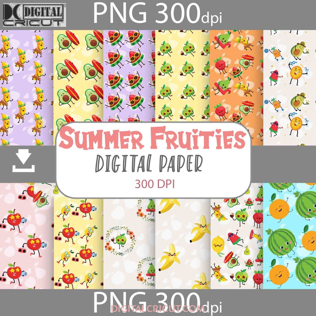 Watermelon Digital Papers And Backgrounds for Summer Scrapbook