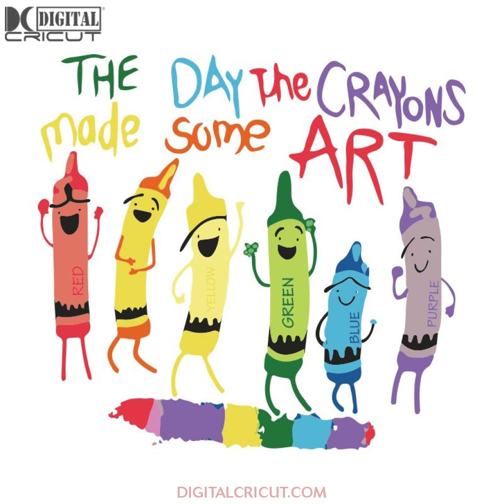 Crayons Funny Cartoon PNG & SVG Design For T-Shirts