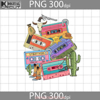 90S Country Cassette Tapes Png Retro Western Cowboy Digital Image 300Dpi