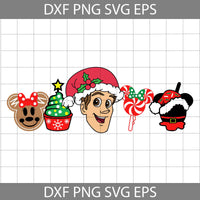 Santa Hat Svg, Merry Christmas Svg, Cartoon Svg, Christmas Svg, Cricut File, Clipart, Svg, Png, Eps, Dxf