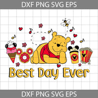 Best Day Ever Svg, Drink And Food Svg, Bear Svg, Cartoon Svg, Cricut File, Clipart, Svg, Png, Eps, Dxf