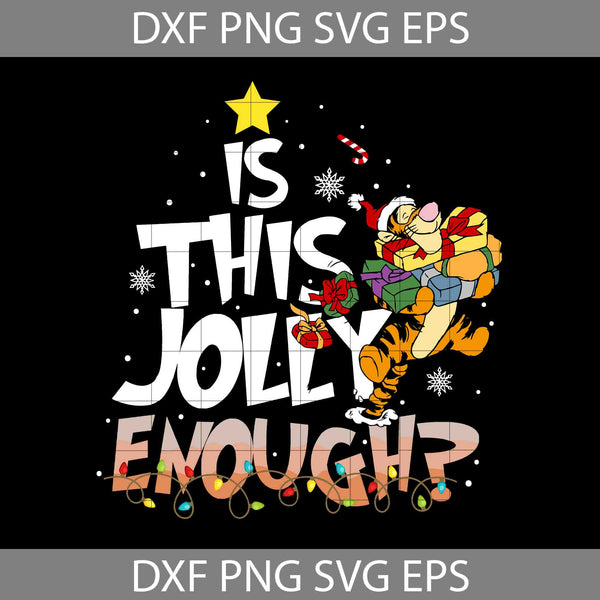 Is This Jolly Enough Svg, Santa Christmas Svg, Merry Christmas Svg, Cartoon Svg, Christmas Svg, Cricut File, Clipart, Svg, Png, Eps, Dxf