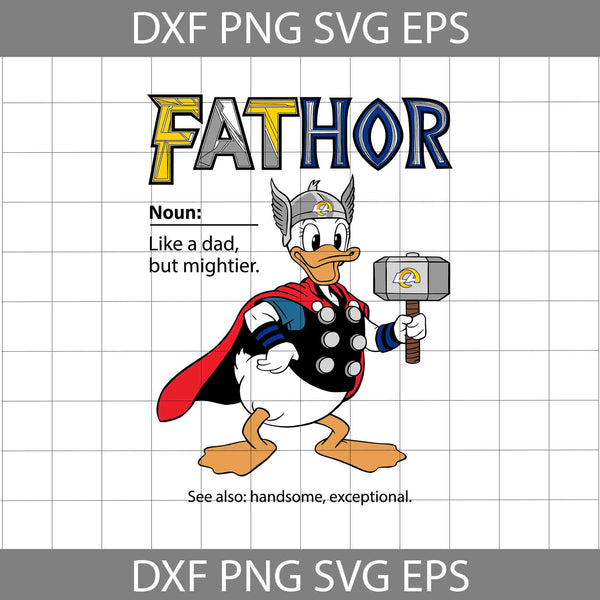 Duck Fathor Sport Svg, Father's Day Svg, Football Svg, Cartoon Svg, Cricut File, Clipart, Svg, Png, Eps, Dxf