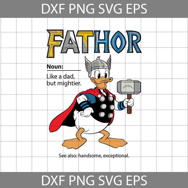 Duck Fathor Sport Svg, Father's Day Svg, Football Svg, Cartoon Svg, Cricut File, Clipart, Svg, Png, Eps, Dxf