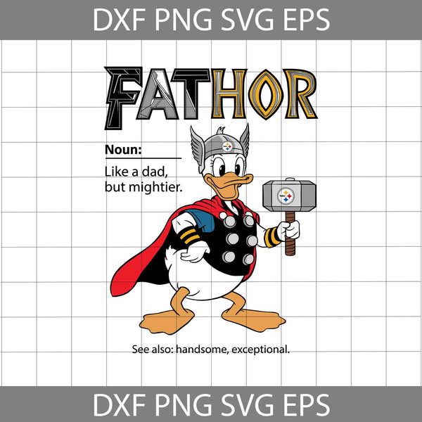 Duck Fathor Sport Svg, Father's Day Svg, Football Svg, Cartoon Svg, Cricut File, Clipart, Svg, Png, Eps, Dxf