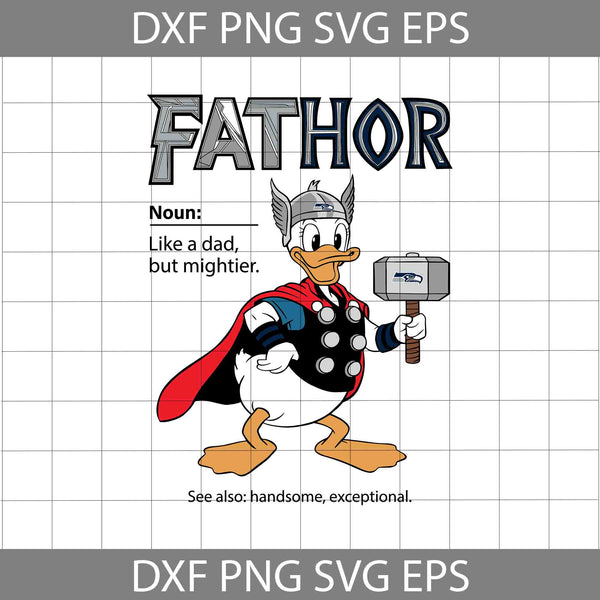 Duck Fathor Sport Svg, Father's Day Svg, Football Svg, Cartoon Svg, Cricut File, Clipart, Svg, Png, Eps, Dxf