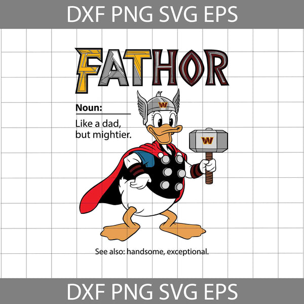 Duck Fathor Sport Svg, Father's Day Svg, Football Svg, Cartoon Svg, Cricut File, Clipart, Svg, Png, Eps, Dxf
