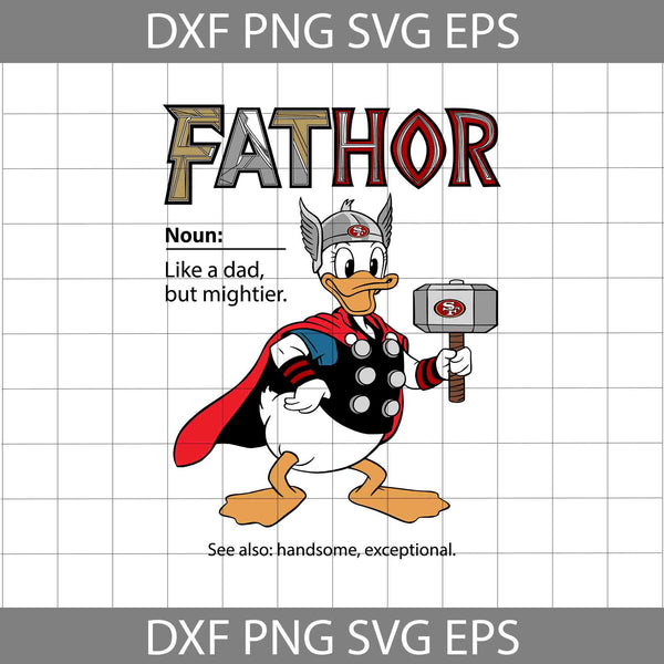 Duck Fathor Sport Svg, Father's Day Svg, Football Svg, Cartoon Svg, Cricut File, Clipart, Svg, Png, Eps, Dxf