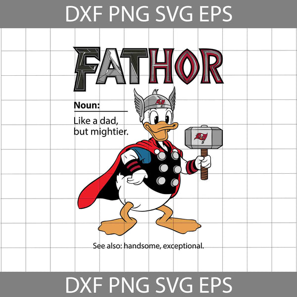 Duck Fathor Sport Svg, Father's Day Svg, Football Svg, Cartoon Svg, Cricut File, Clipart, Svg, Png, Eps, Dxf