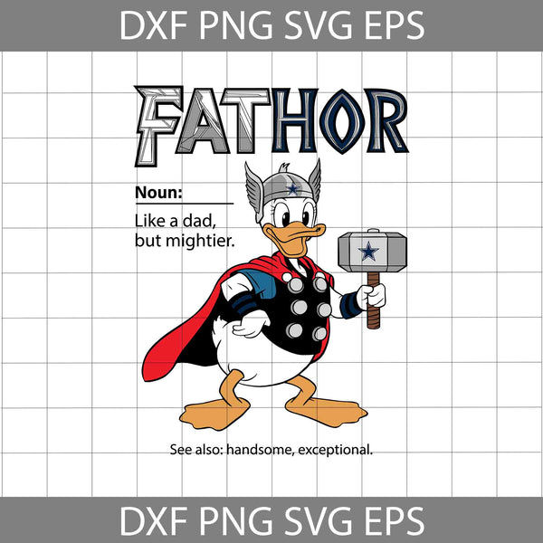 Duck Fathor Sport Svg, Father's Day Svg, Football Svg, Cartoon Svg, Cricut File, Clipart, Svg, Png, Eps, Dxf