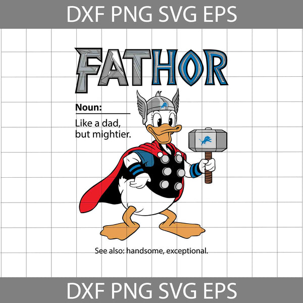 Duck Fathor Sport Svg, Father's Day Svg, Football Svg, Cartoon Svg, Cricut File, Clipart, Svg, Png, Eps, Dxf