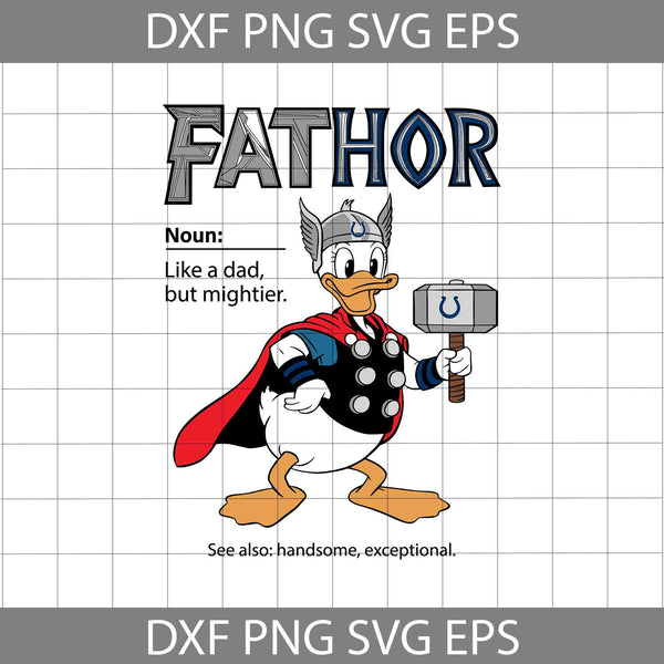 Duck Fathor Sport Svg, Father's Day Svg, Football Svg, Cartoon Svg, Cricut File, Clipart, Svg, Png, Eps, Dxf