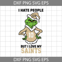 I Hate People But I Love My Football Svg, Football Svg, Cartoon Svg, Cricut File, Clipart, Svg, Png, Eps, Dxf