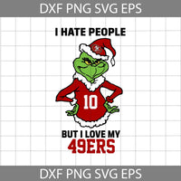 I Hate People But I Love My Football Svg, Football Svg, Cartoon Svg, Cricut File, Clipart, Svg, Png, Eps, Dxf