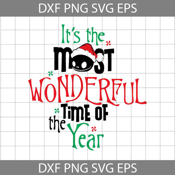 It's The Most Wonderful Time Of The Year Svg, Merry Christmas Svg, Cartoon Svg, Christmas Svg, Cricut File, Clipart, Svg, Png, Eps, Dxf