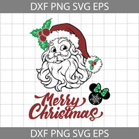 Merry Christmas Svg, Santa Claus Svg, Mouse Svg, Merry Christmas Svg, Cartoon Svg, Christmas Svg, Cricut File, Clipart, Svg, Png, Eps, Dxf