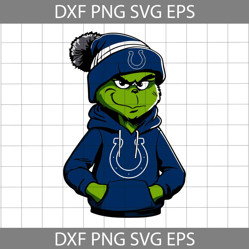 Indianapolis Colts, Indianapolis Colts Svg, Grinch Wearing Indianapolis ...
