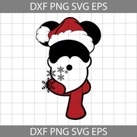 Christmas Santa Mouse Svg, Santa Hat Christmas Svg, Merry Christmas Svg, Cartoon Svg, Christmas Svg, Cricut File, Clipart, Svg, Png, Eps, Dxf