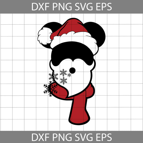 Christmas Santa Mouse Svg, Santa Hat Christmas Svg, Merry Christmas Svg, Cartoon Svg, Christmas Svg, Cricut File, Clipart, Svg, Png, Eps, Dxf