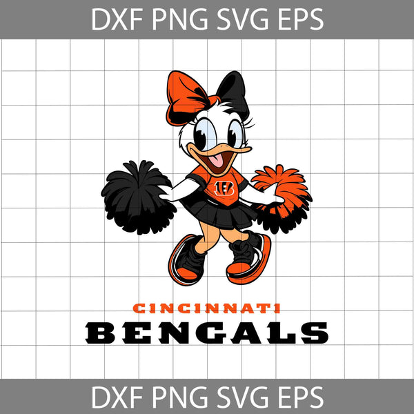 Duck Cheerleader Svg, Football Svg, Cartoon Svg, Cricut File, Clipart, Svg, Png, Eps, Dxf