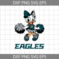 Duck Cheerleader Svg, Football Svg, Cartoon Svg, Cricut File, Clipart, Svg, Png, Eps, Dxf