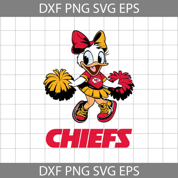 Duck Cheerleader Svg, Football Svg, Cartoon Svg, Cricut File, Clipart, Svg, Png, Eps, Dxf