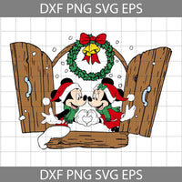 Mouse Christmas Svg, Merry Christmas Svg, Cartoon Svg, Christmas Svg, Cricut File, Clipart, Svg, Png, Eps, Dxf