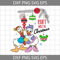 Can’t Wait Till Christmas Svg, Duck Christmas Svg, Merry Christmas Svg, Cartoon Svg, Christmas Svg, Cricut File, Clipart, Svg, Png, Eps, Dxf