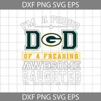 Im A Proud Dad Svg, Father's Day Svg, Football Svg, Cartoon Svg, Cricut File, Clipart, Svg, Png, Eps, Dxf