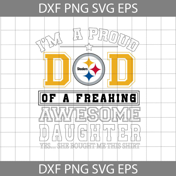 Im A Proud Dad Svg, Father's Day Svg, Football Svg, Cartoon Svg, Cricut File, Clipart, Svg, Png, Eps, Dxf