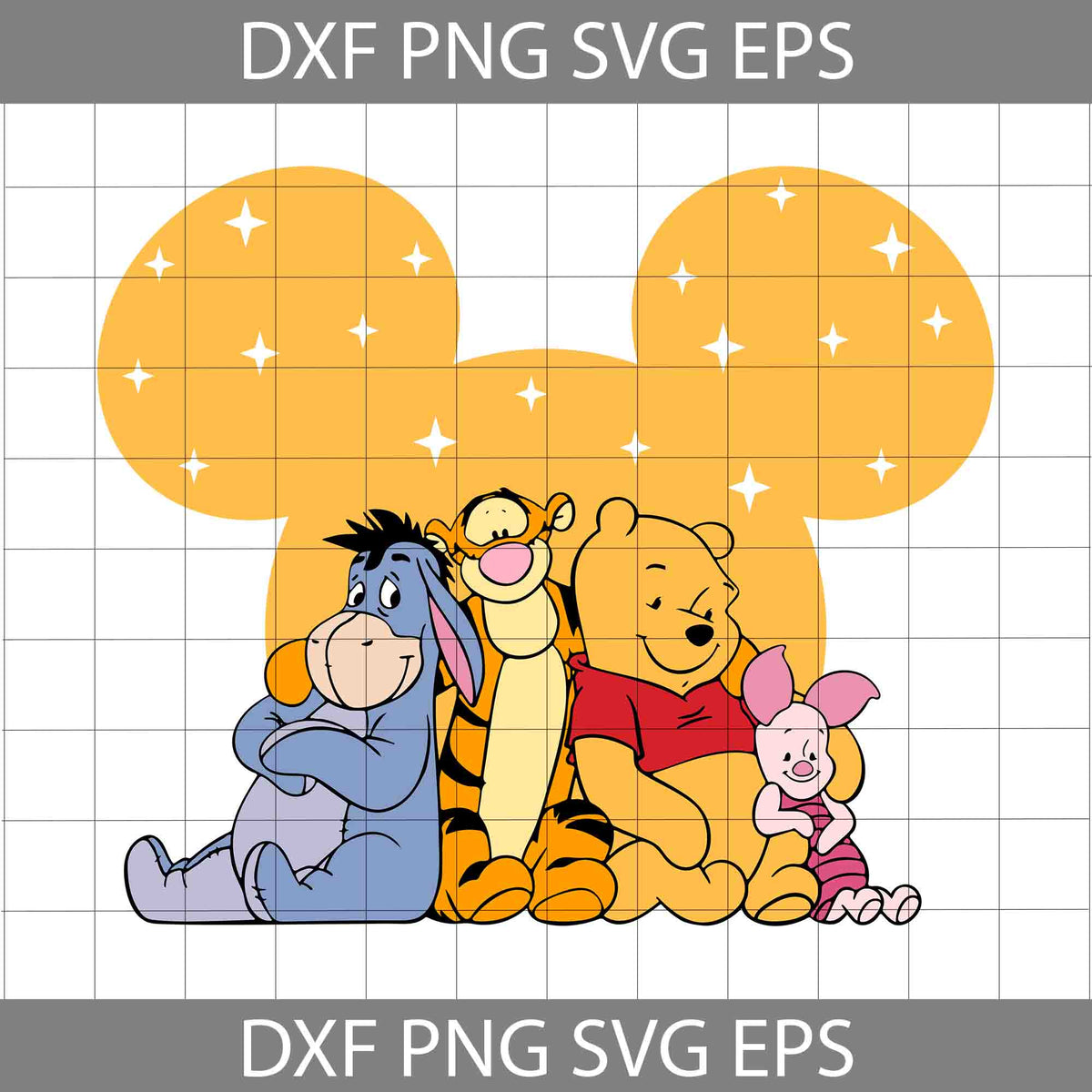 Winnie The Pooh And Friend Svg, Ear Svg, Mouse Svg, Pooh Svg, Friend ...