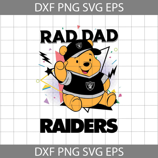 Bear Rad Dad Svg, Father's Day Svg, Football Svg, Cartoon Svg, Cricut File, Clipart, Svg, Png, Eps, Dxf